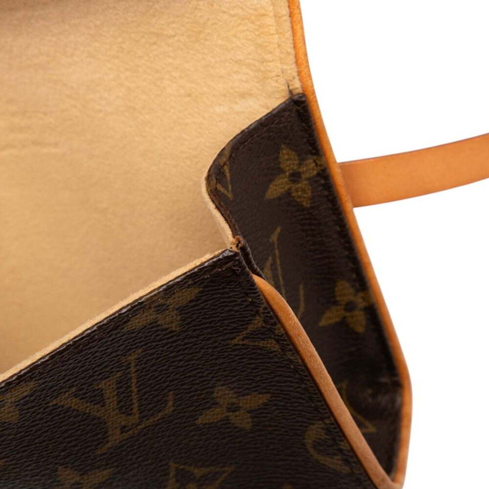 LOUIS VUITTON Brown Monogram Leather Pochette Hobo Bag - Picture 4 of 8